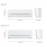 Mitsubishi MSZ - MXZ-3F54VF4 - 3 x Mitsubishi MSZ - AP25VGK Inverteres triál oldalfali split klíma