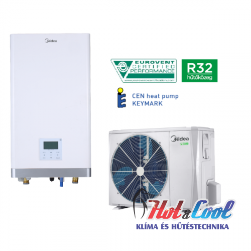 MIDEA MHA-V8W/D2N8-B M-Thermal Osztott Levegő - Víz Hőszivattyú + 3kw ...